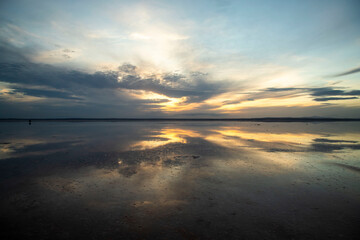 Beautiful Salt Lake Tuz Golu in Turkey. One of the largest salt lakes in the world.