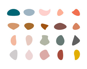 Abstract hand drawn shapes for mid century design
