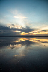 Beautiful Salt Lake Tuz Golu in Turkey. One of the largest salt lakes in the world.