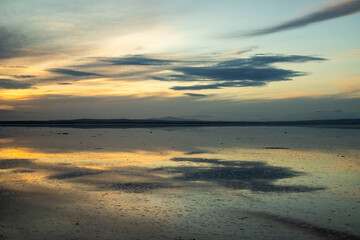 Beautiful Salt Lake Tuz Golu in Turkey. One of the largest salt lakes in the world.