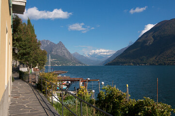 Beautiful view over Lugano lake and Gandria village