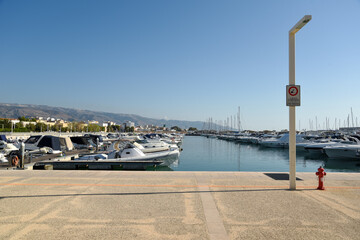 Manfredonia Harbor by morning at Summer