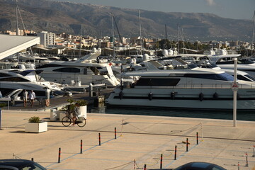 Manfredonia Harbor by morning at Summer