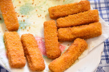 Fried Fish Snack in the Plate