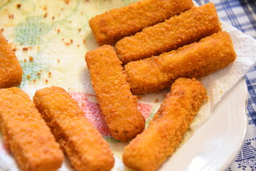 Fried fish Snack in the Plate