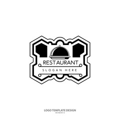 Restaurant logo template design isolated on white background
