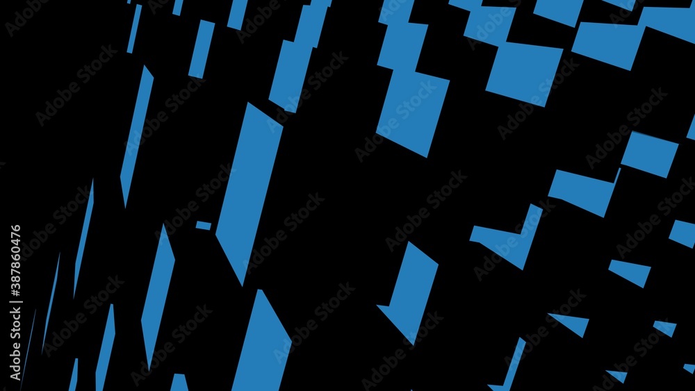 Aufkleber abstract gray-blue background from reflective cubes. 3d rendering.