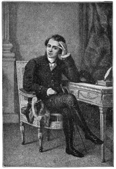 Portrait of Karl Seydelmann as Carlos from five-act tragedy of Clavigo. Karl Seydelmann - a German...