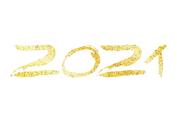 2021 gold glitter grunge lettering