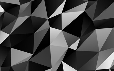 Dark Silver, Gray vector low poly cover.