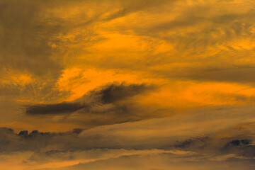 Cirrocumulus and Altocumulus clouds in fine weather
