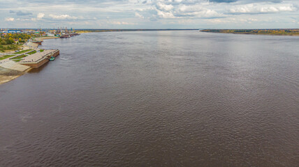 city ​​embankment on the river