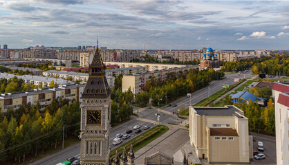 Fototapeta premium Building in the form of a tower clock