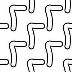 Outline seamless pattern with the letter of the Russian alphabet on a white background. Cute font in flat style. Abstract letter print.
Stock vector illustration for design, decor, fabric, wallpaper