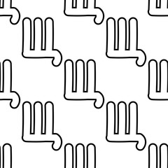 Outline seamless pattern with the letter of the Russian alphabet on a white background. Cute font in flat style. Abstract letter print.
Stock vector illustration for design, decor, fabric, wallpaper