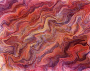 Obraz premium Artistic red wave background. Art space wallpaper. Artistic psychedelic marble artwork. Contemporary painting