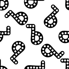 Outline seamless pattern with polka-dot russian alphabet letter on white background. Cute black and white font in flat style. Geometric letter print.
Stock vector illustration for design, decor