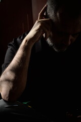 close up of a person thinking about the future