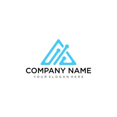 Letter A line logo design. Linear creative minimal monochrome monogram symbol. Universal elegant vector sign design. Premium business logotype. Graphic alphabet symbol for corporate business identity