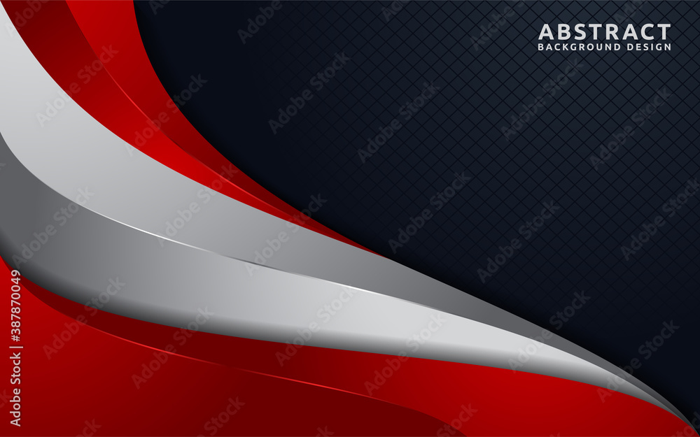 Poster Modern dark background combine with 3D Overlap layers shape effect.