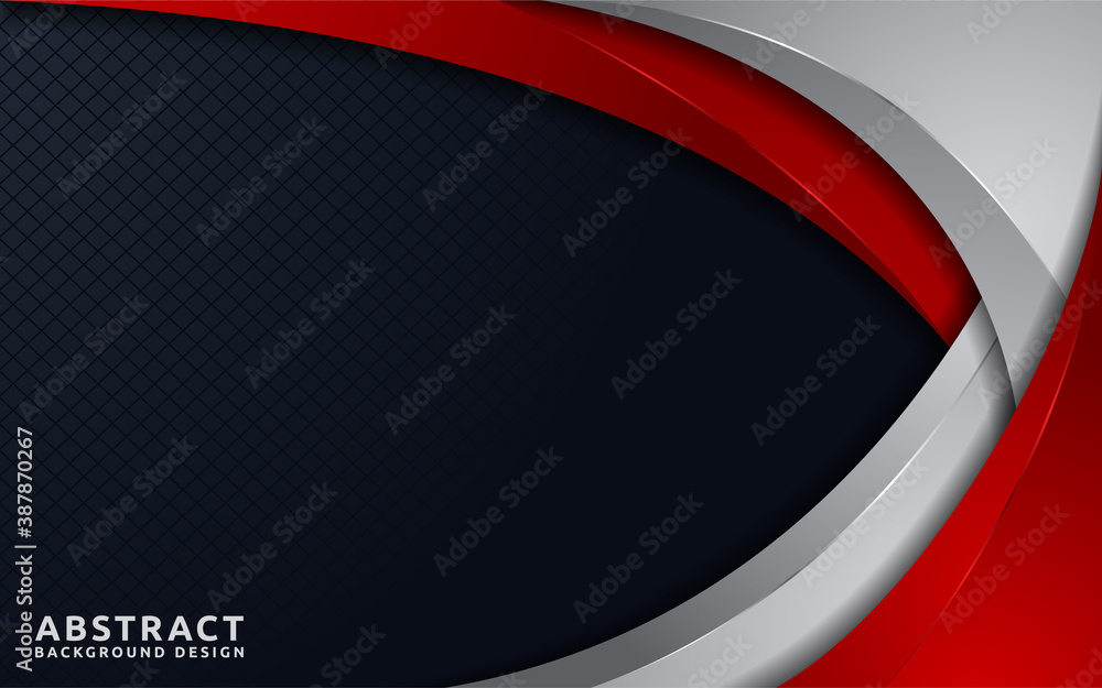 Poster modern dark background combine with 3d overlap layers shape effect.