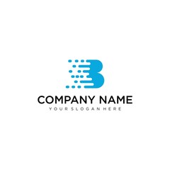 Fototapeta premium Letter B line logo design. Linear creative minimal monochrome monogram symbol. Universal elegant vector sign design. Premium business logotype. Graphic alphabet symbol for corporate business identity
