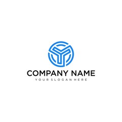 Letter Y line logo design. Linear creative minimal monochrome monogram symbol. Universal elegant vector sign design. Premium business logotype. Graphic alphabet symbol for corporate business identity