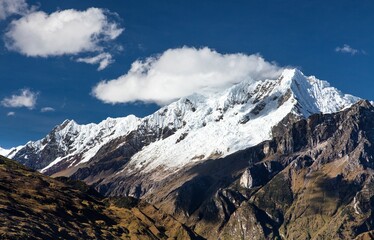 Mount Saksarayuq Andes mountains Choquequirao trek Peru