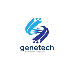 genetic technology logo designs for medical service