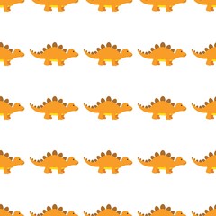 
Wonderful orange dinosaur on a white background. Predators in a flat style. Cartoon animals reptiles for web pages.
Stock vector illustration for decor, design, baby textiles,
wallpaper