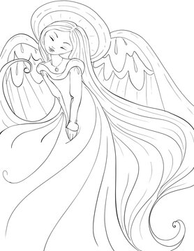 Hand Drawn Angel Illustration 