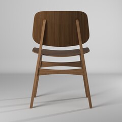 Modelo 3d aislado de silla soborg de madera