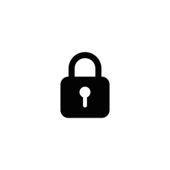 padlock icon isolated on white background