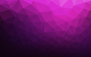 Dark Pink vector shining triangular background.