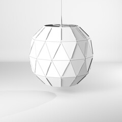 Modelo 3d con estilo wire-frame/estructura alambrica de una lampara geoesfera