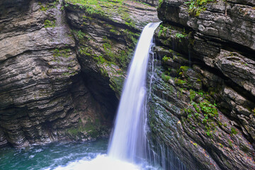 Thurfälle in Alt St. Johann im Kanton St. Gallen, Schweiz