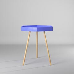 Modelo 3d de mesa de café hexagonal