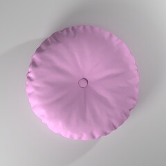 Renderizado de almohadón 3d de color rosado