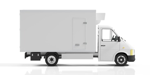 Refrigerated Truck Isolated. 3D rendering
