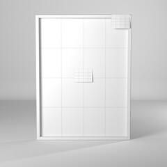 Ilustración 3d de cuadro de arte estilo wireframe/estructura alambrica