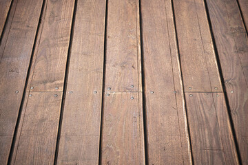 Grunge surface rustic wooden table top view. 3d render
