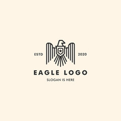 Falcon Eagle Logo Retro Vintage Vector Icon