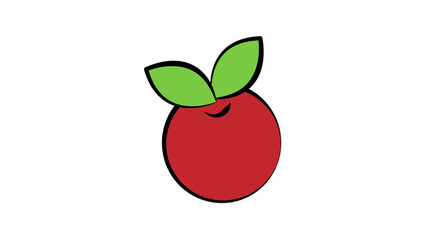 Cranberries isolated icon. Vector illustration for pattern, badge, label, textile, tag etc