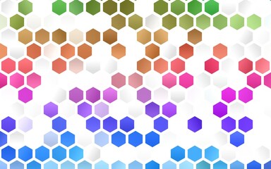 Light Multicolor, Rainbow vector layout with hexagonal shapes.