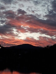 sunset in the mountains