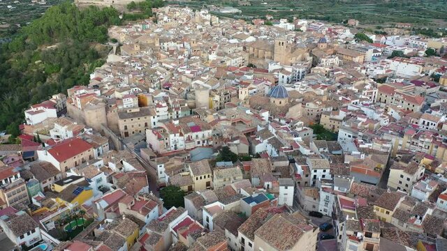 Top view of the picturesque city of Segorbe. Spain