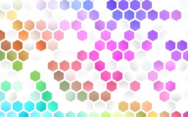 Light Multicolor, Rainbow vector template in hexagonal style.