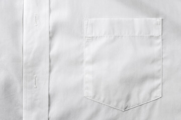 白いワイシャツの胸ポケットのクローズアップ - obrazy, fototapety, plakaty