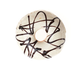 Sweet donut over isolated white background.