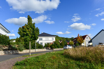 Neubausiedlung in Albstadt (Alzenau) im unterfränkischen Landkreis Aschaffenburg